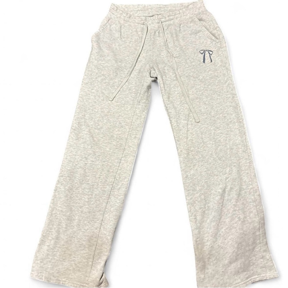 Gray Lounge Pants with Drawstring